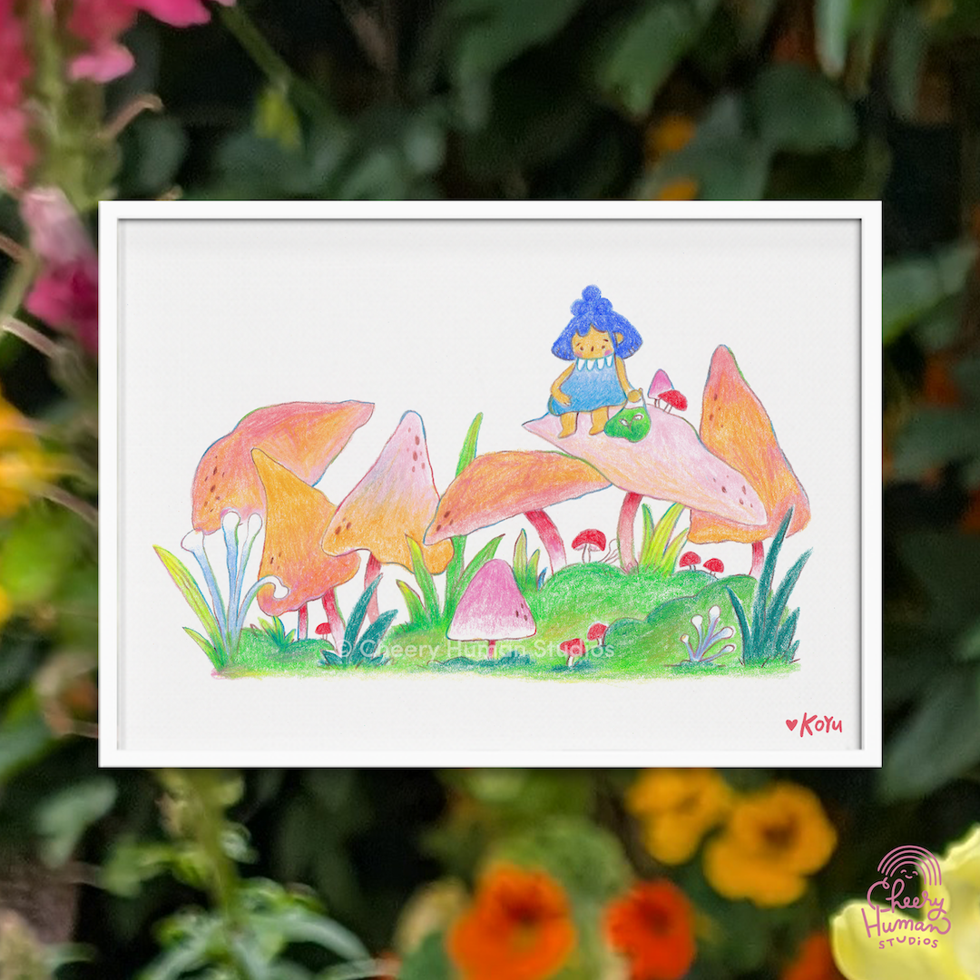 Mushroom Grove: Contemplation - 7x5 Art Print