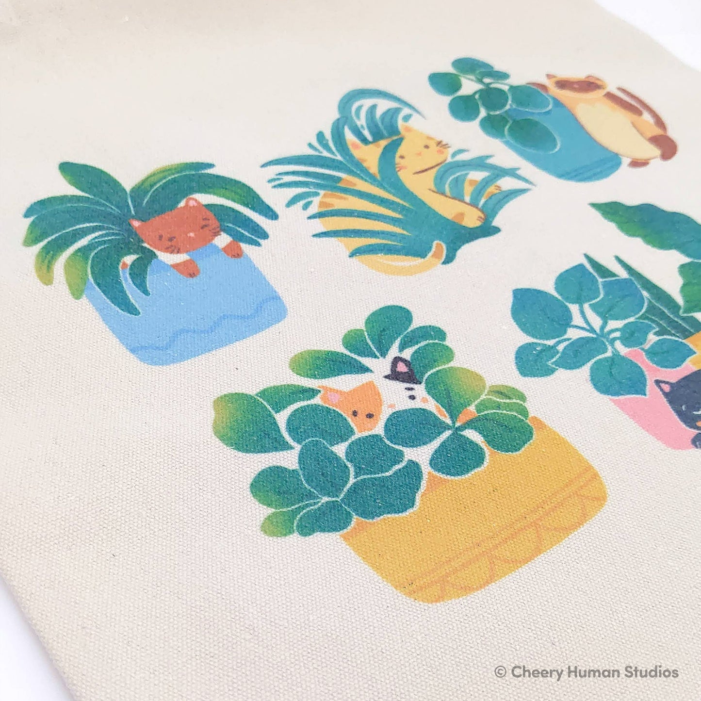 Cats & Plants - Canvas Tote Bag