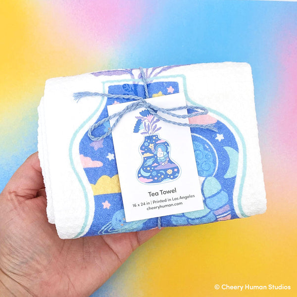 Celestial Explorer - Tea Towel | Dish Towel | Kitchen Towel