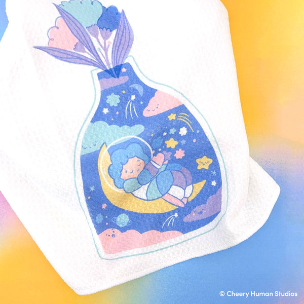 Celestial Nap - Tea Towel | Dish Towel | Kitchen Towel