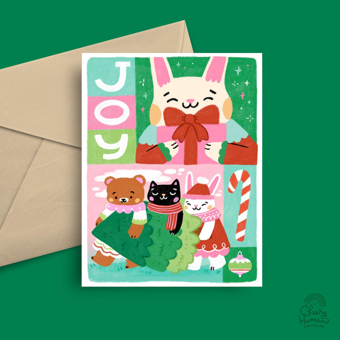 Holiday Joy ✺ Cute Holiday Christmas Greeting Card