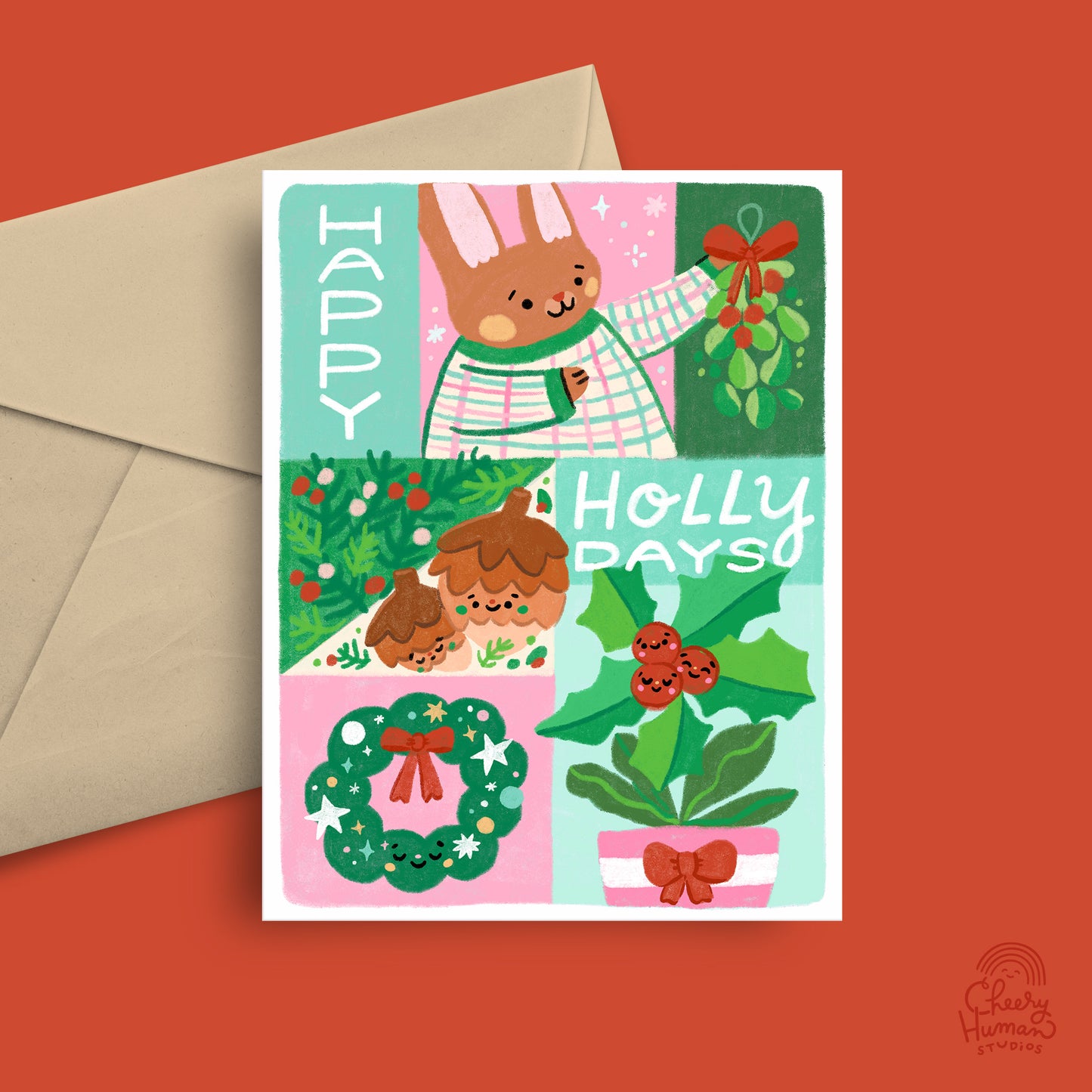 Happy Holly Days ✺ Cute Holiday Christmas Greeting Card