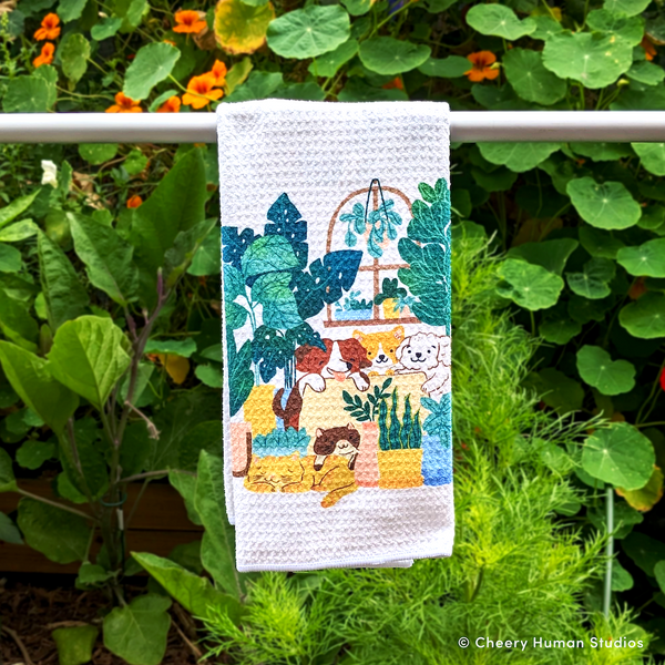 Pets & Plants - Tea Towel | Dish Towel | Kitchen Towel