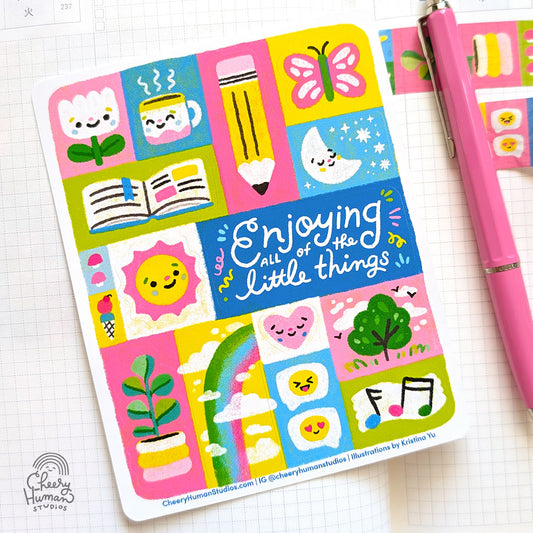 Enjoying the Little Things Vol 1 - Vinyl Sticker Sheet