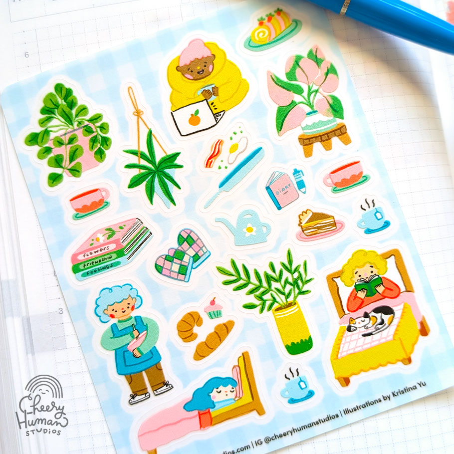 Home Sweet Home - Transparent Vinyl Sticker Sheet