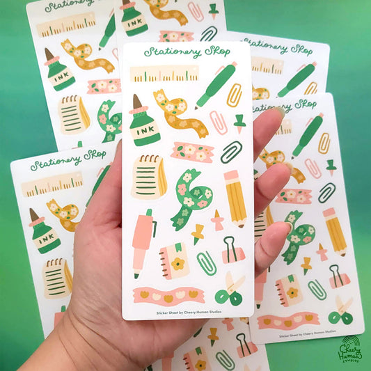 Stationery Shop - Decorative Sticker Sheet