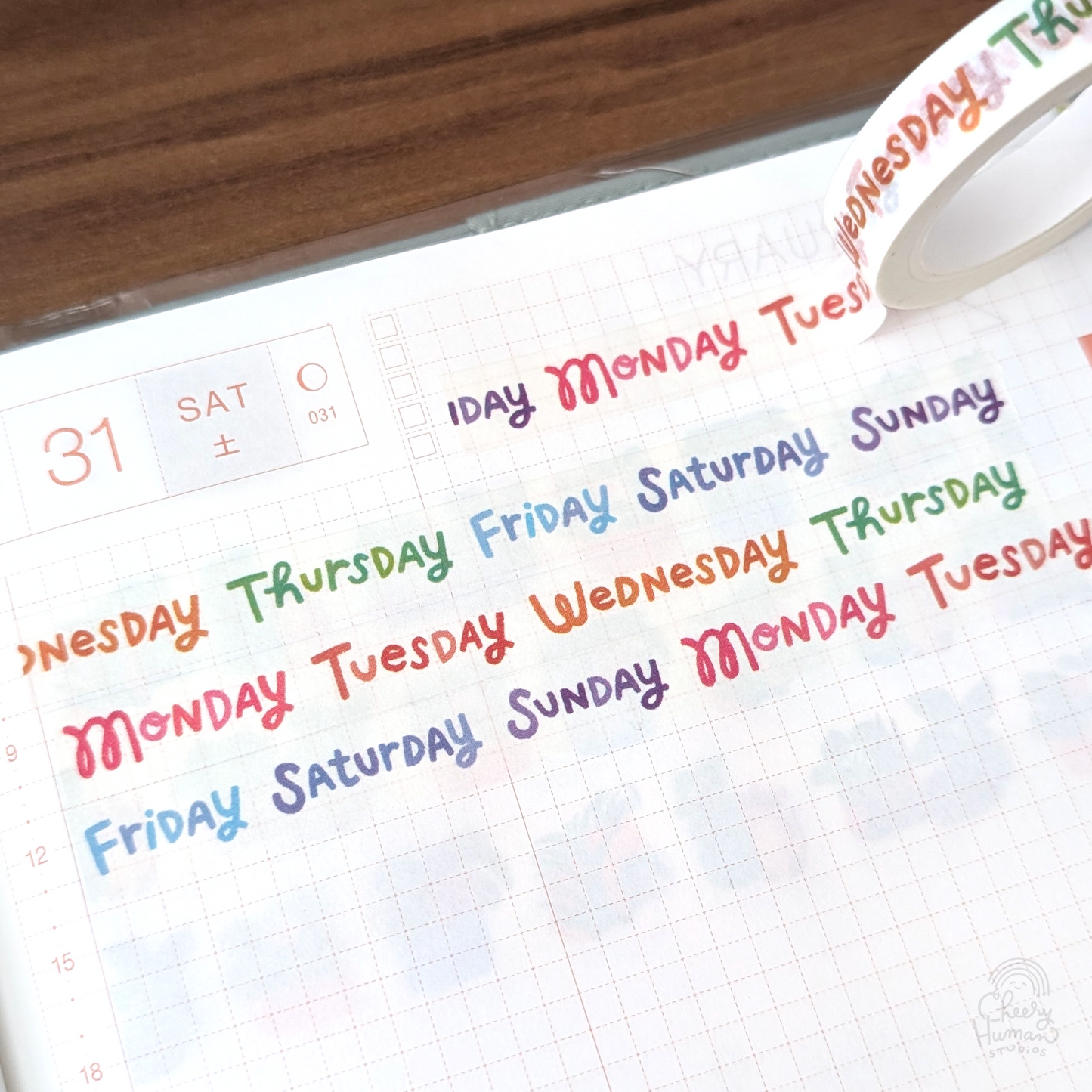 Days of the Week v2.0 - 10mm Washi Tape