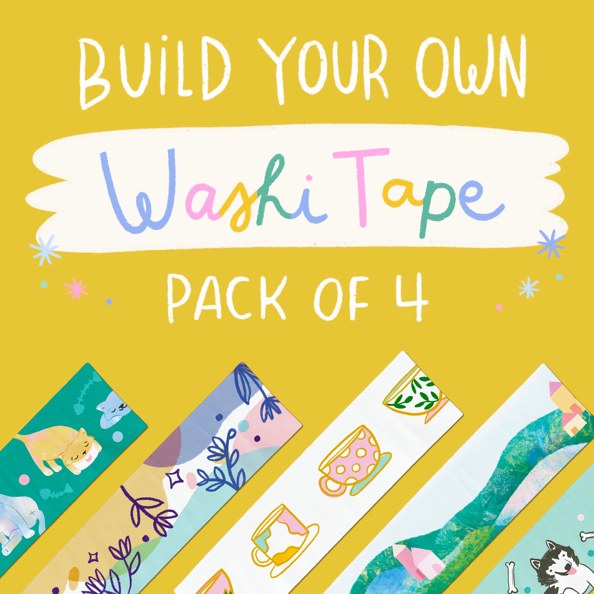 Build Your Own Washi Tape Pack of 4 | Washi Tape | Decorative Tape