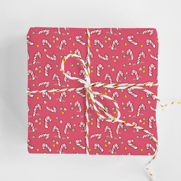 Gingerbread Village - Double Sided Gift Wrap - Folded Flat Pack of 2 Sheets