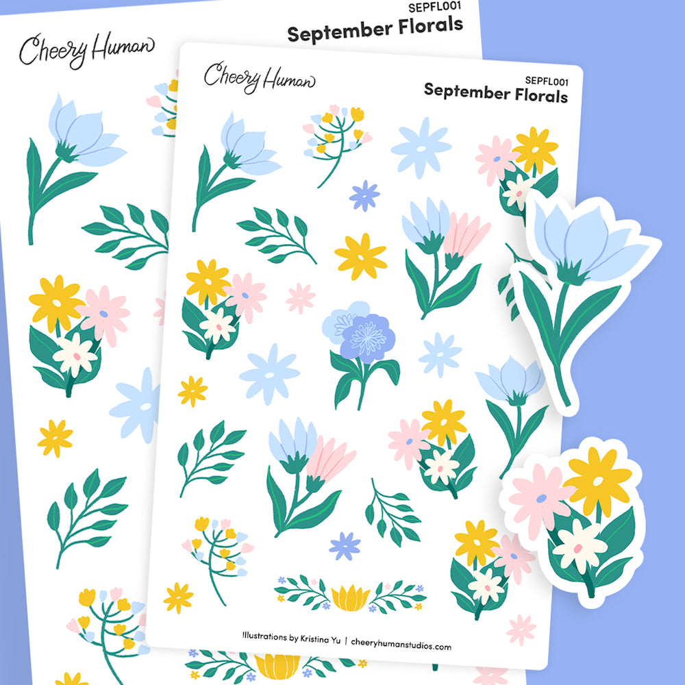 September Florals - Sticker Sheet