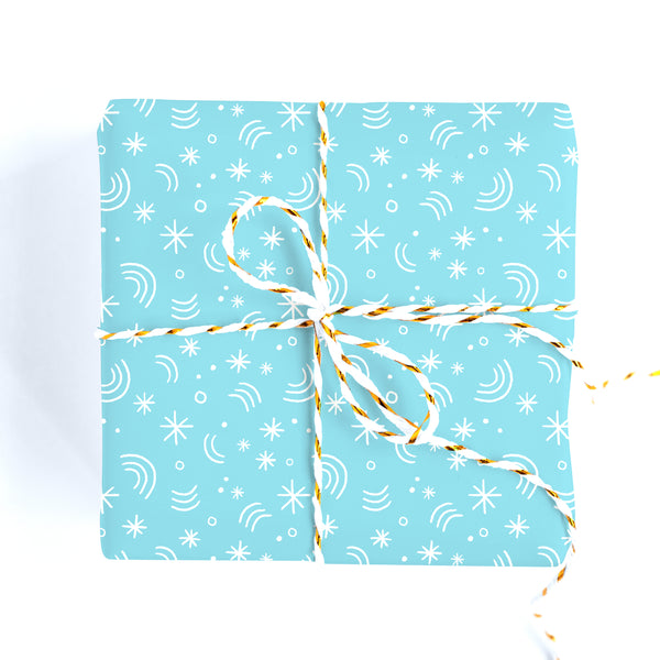 Festive Ornaments - Double Sided Gift Wrap - Folded Flat Pack of 2 Sheets