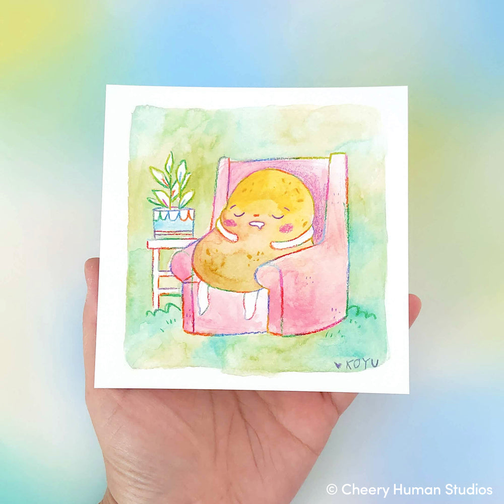 Couch Potato - 5x5 Art Print