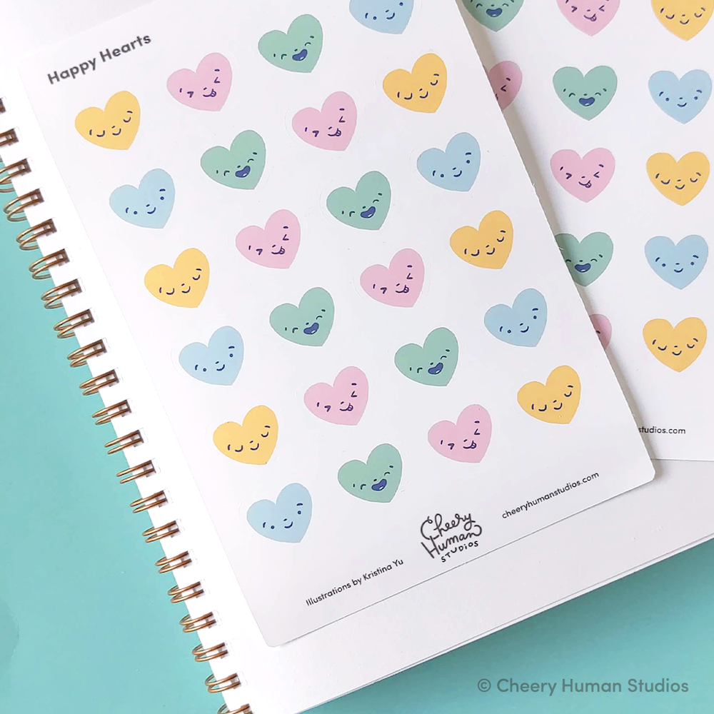 Happy Hearts Sticker Sheet