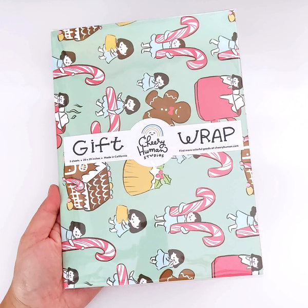 Holiday Treats Gift Wrap - Folded Flat Pack of 2 Sheets
