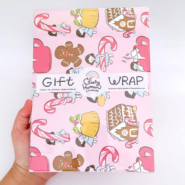Holiday Treats Gift Wrap - Folded Flat Pack of 2 Sheets