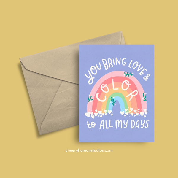 Love & Color  |  Friendship Greeting Card | Greeting Card | Love Greeting Card