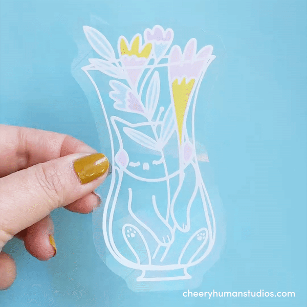 Cat & Flowers - Rainbow Suncatcher