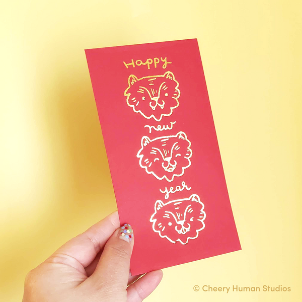 Happy New Year Tigers - Red Envelopes | Lunar New Year | Gift Envelopes