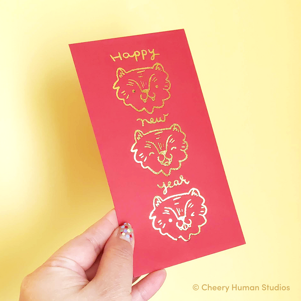 Happy New Year Tigers - Red Envelopes | Lunar New Year | Gift Envelopes