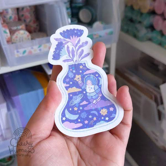 Celestial Explorer (Starry Holographic) - Handmade Vinyl Sticker