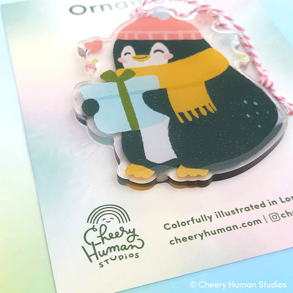 Cheery Penguin | Holiday Ornament