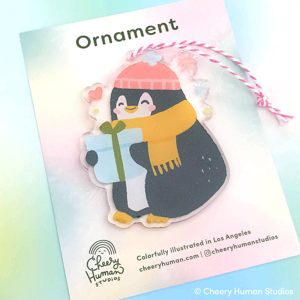 Cheery Penguin | Holiday Ornament