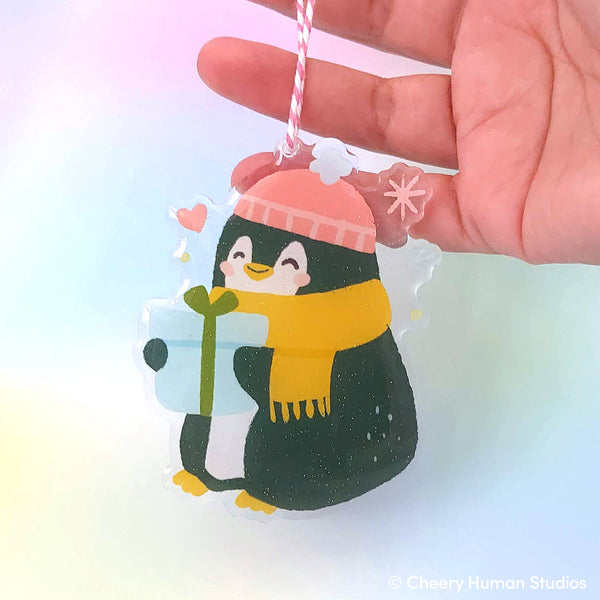 Cheery Penguin | Holiday Ornament