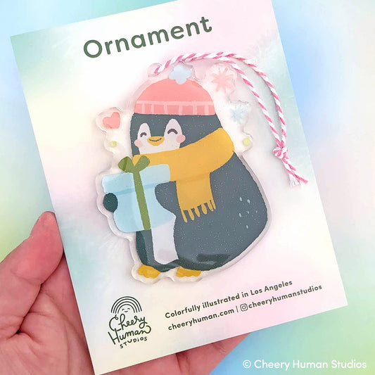 Cheery Penguin | Holiday Ornament