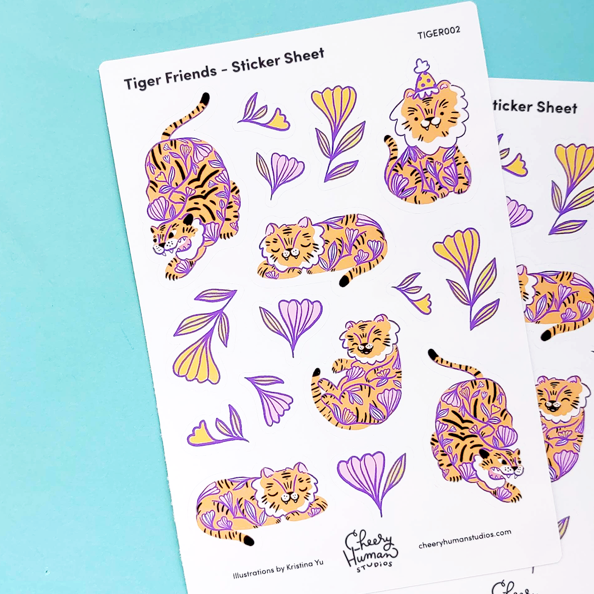 Tiger Friends Sticker Sheet
