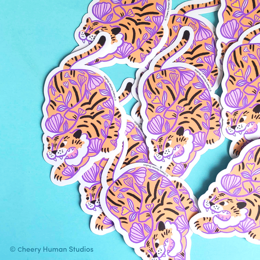 Fierce Tiger - Handmade Vinyl Sticker