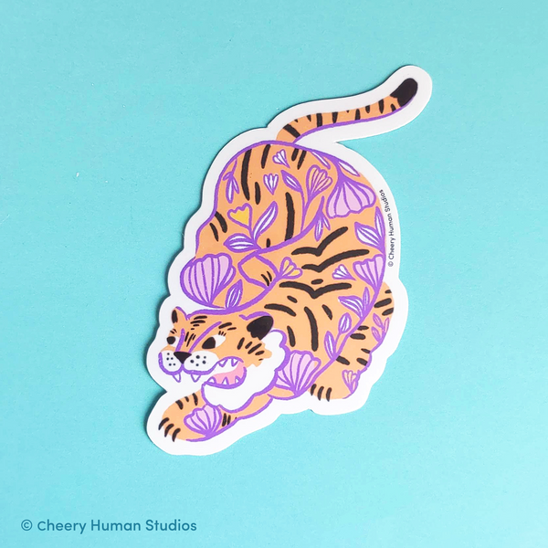 Fierce Tiger - Handmade Vinyl Sticker