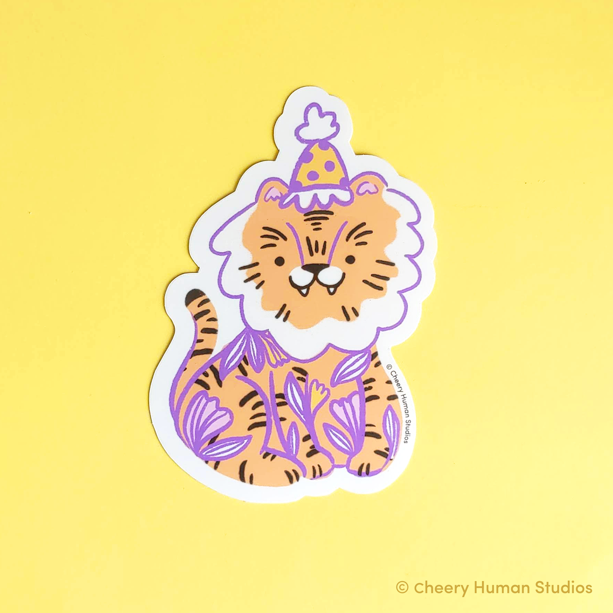 Party Tiger - Handmade Vinyl Sticker