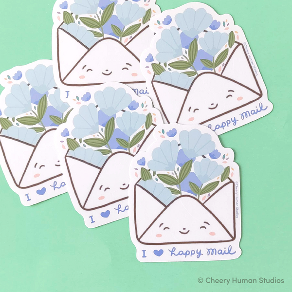 I Love Happy Mail - Handmade Vinyl Sticker