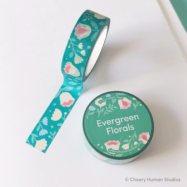 Evergreen Florals - Washi Tape