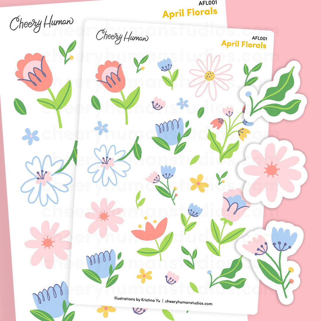 April Florals Sticker Sheet