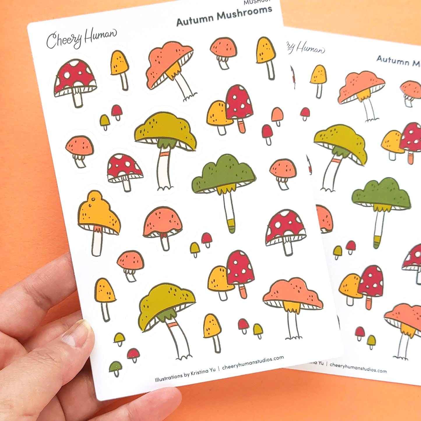 Autumn Mushrooms | Fall Stickers | Sticker Sheet