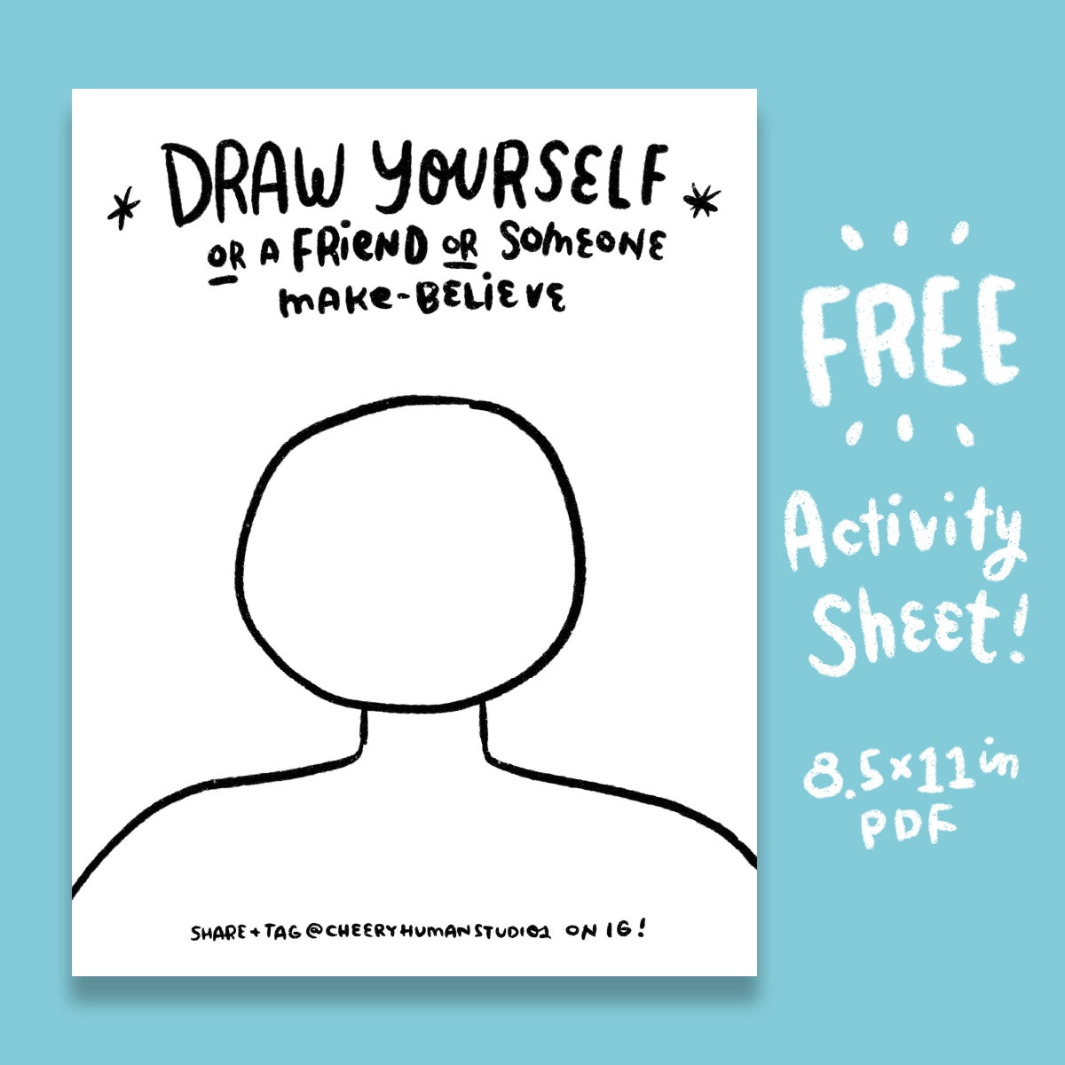 FREE* Draw Yourself - Coloring & Activity Sheet - Digital Download