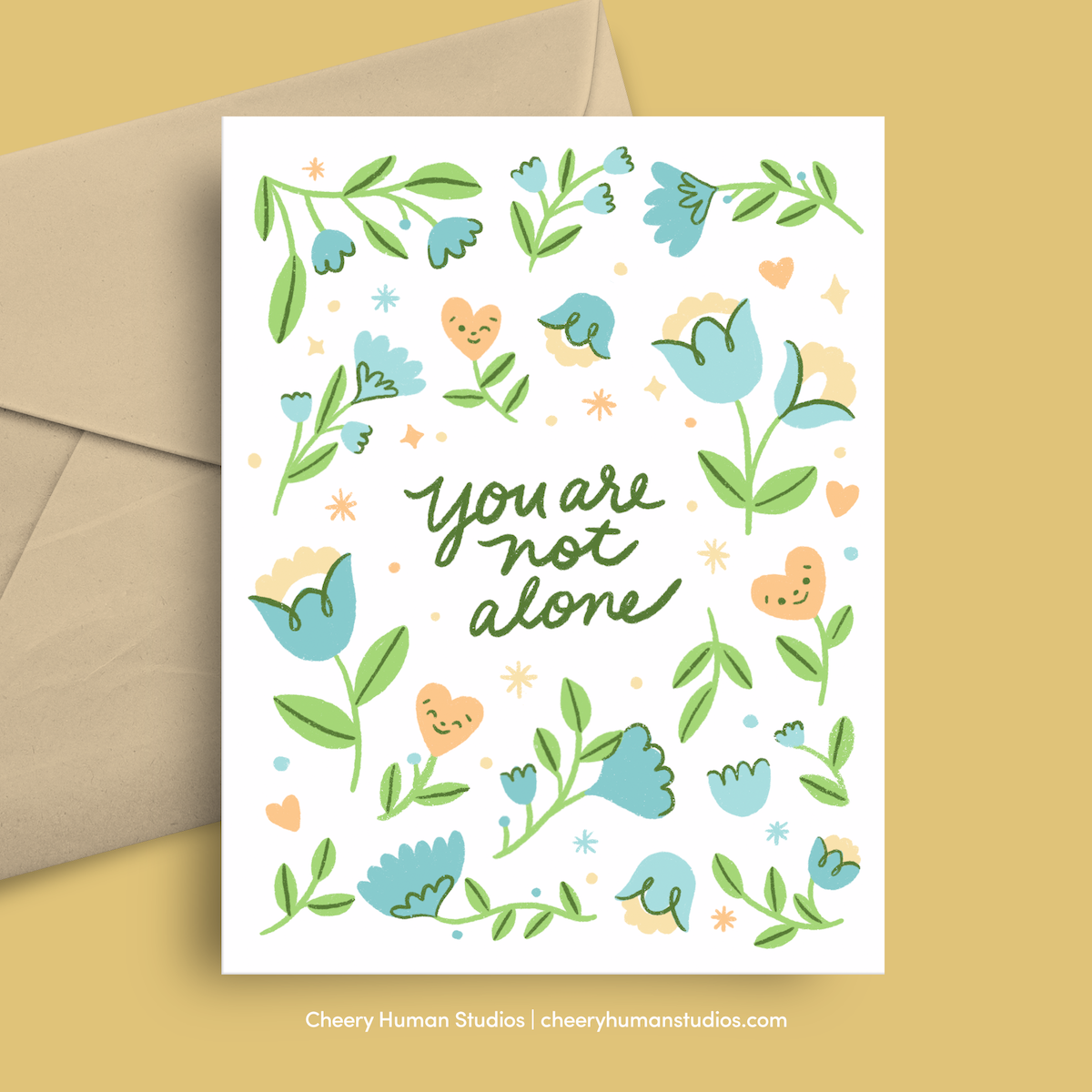 You Are Not Alone - Greeting Card | Everyday Greeting Card | Just Because Greeting Card | Thinking of You Greeting Card