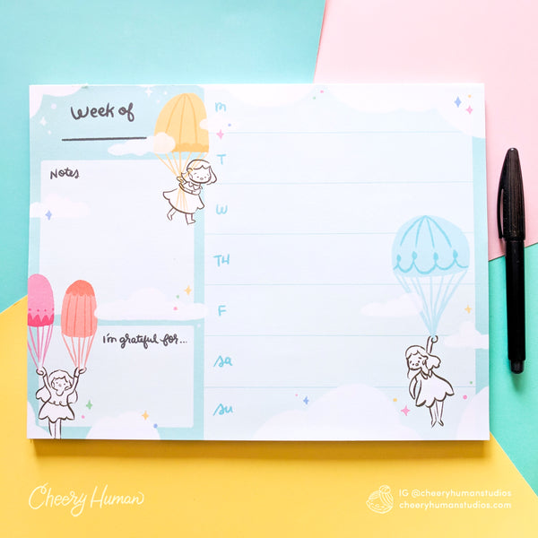 In the Clouds - Weekly Planner Notepad