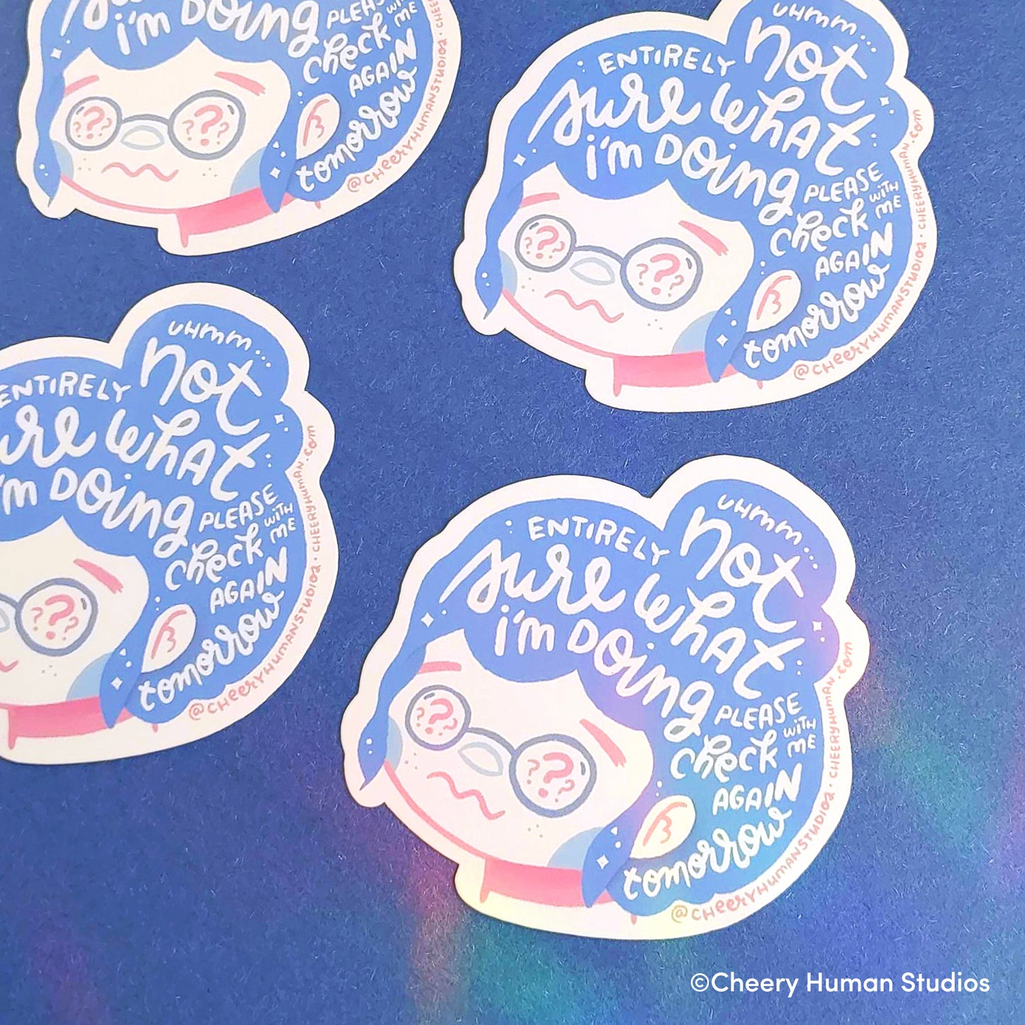 Hair Emotions 1: Not Sure - Vinyl Sticker