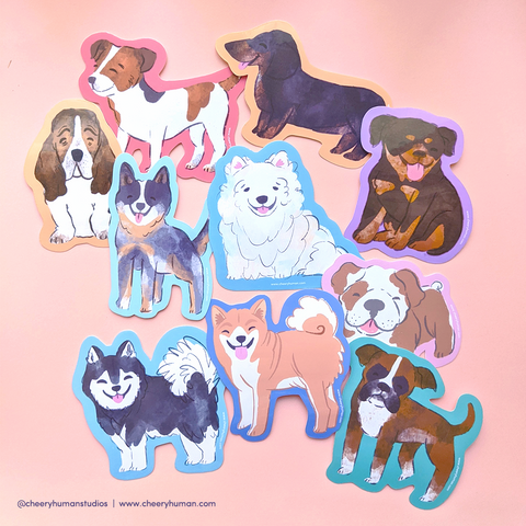 Dogs: Series 1 - Handmade Vinyl Stickers