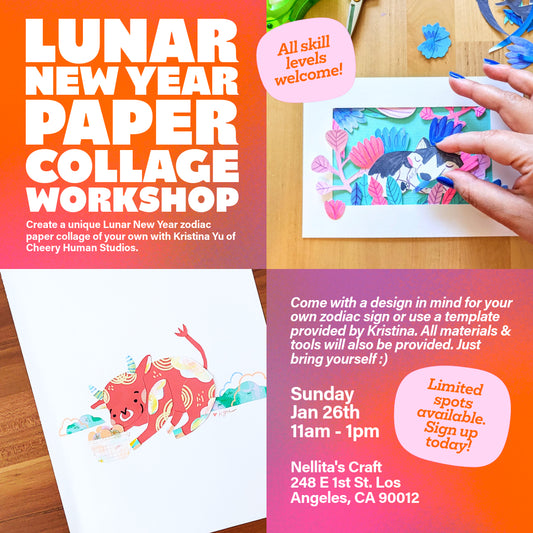 *In-Person Workshop* Lunar New Year Paper Collage @ Nellita's Craft