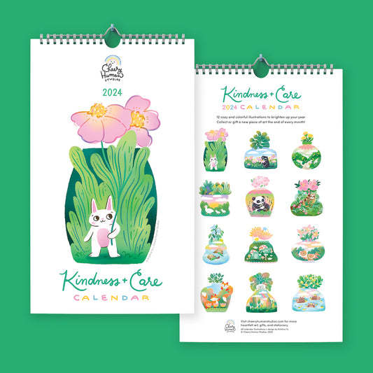 *CLEARANCE* Kindness + Care 2024 Wall Calendar