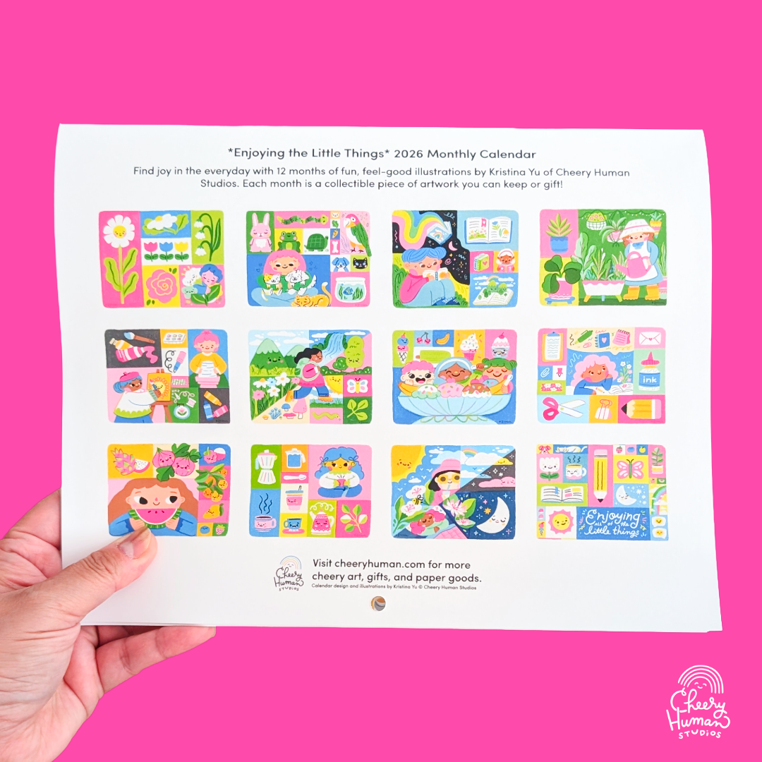 Enjoying the Little Things - 2026 Wall Calendar – Cheery Human Studios