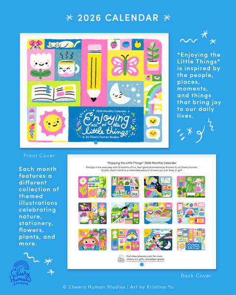 PRE-ORDER | Enjoying the Little Things - 2026 Wall Calendar (includes free vinyl sticker gift)