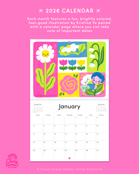 PRE-ORDER | Enjoying the Little Things - 2026 Wall Calendar (includes free vinyl sticker gift)