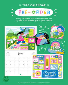 PRE-ORDER | Enjoying the Little Things - 2026 Wall Calendar (includes free vinyl sticker gift)