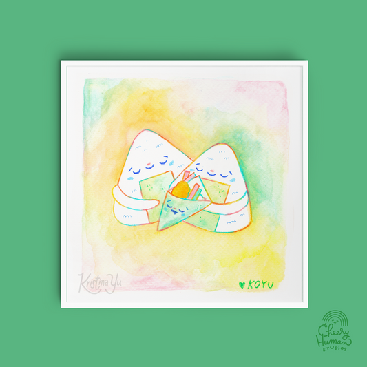 Onigiri Family - 5x5 Art Print