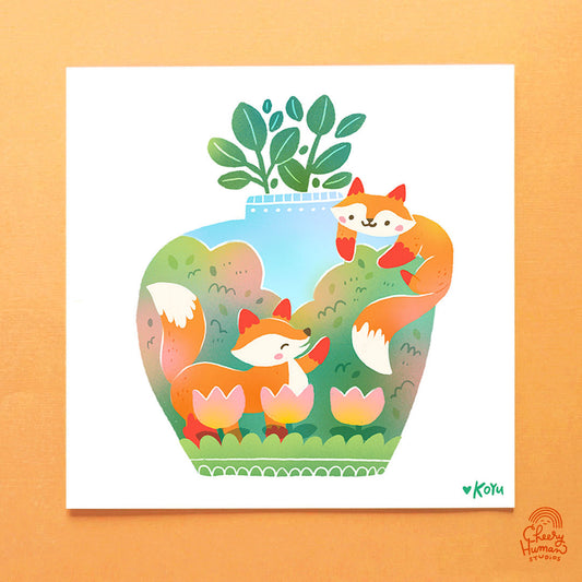 Foxes - Art Print