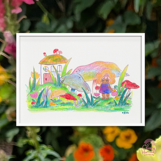 Mushroom Grove: Garden Walk - 7x5 Art Print
